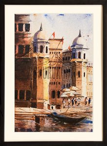 A Painting of Beautiful Ghats in Varanasi