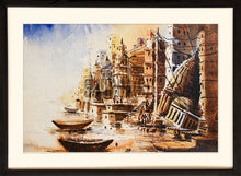 Load image into Gallery viewer, A Painting of Beautiful Ghats in Varanasi