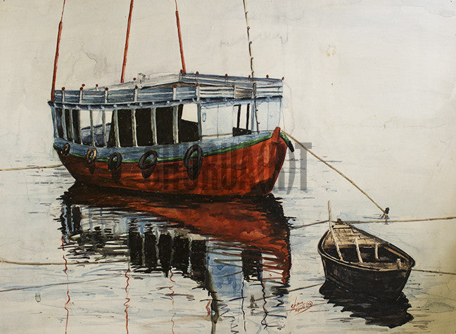 A Painting of Beautiful Ghats in Varanasi