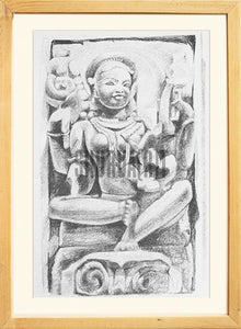 Painting of an Ancient Indian Sculpture