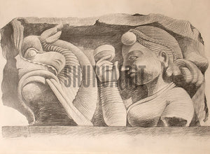 Painting of an Ancient Indian Sculpture