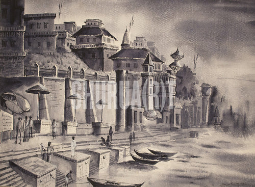 Painting of Benares Ghats