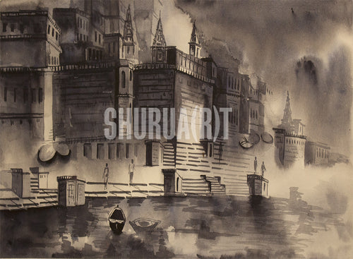 Painting of Benares Ghats