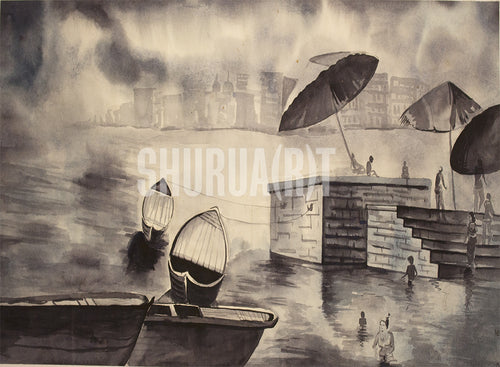 Painting of Benares Ghats