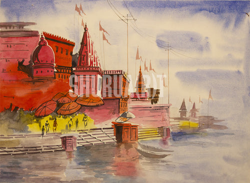 Painting of Benares Ghats