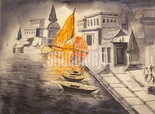 Painting of Benares Ghats
