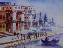 Load image into Gallery viewer, Painting of famous Varanasi Ghats