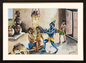 God Krishna Playing