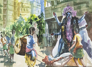 Goddess Kali Statue Procession