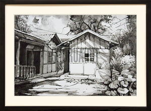 Painting of a house in Sikkim