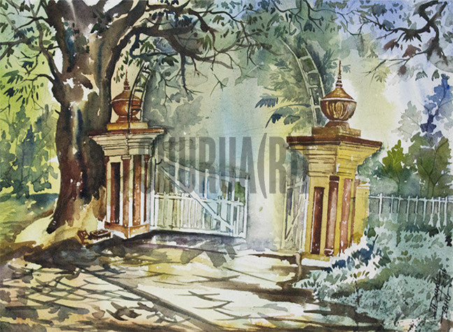 Painting of locations inside Banaras Hindu Univesity campus