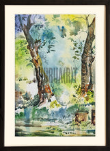 Load image into Gallery viewer, Painting of trees inside Banaras Hindu University Campus