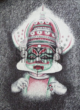 Load image into Gallery viewer, Painting of a Kathakali Artist