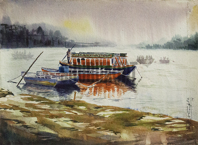 Morning boat ride on river Ganges
