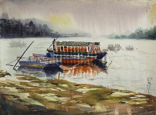 Morning boat ride on river Ganges