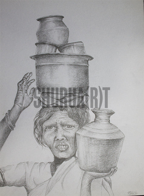 Woman carrying water