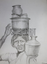 Load image into Gallery viewer, Woman carrying water