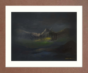 Landscape of hills: Painting of hills