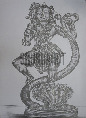 Sketch of God Krishna