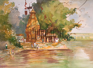 A Temple and a Pond