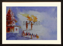 Load image into Gallery viewer, Painting of famous Ganga Aarti in Varanasi