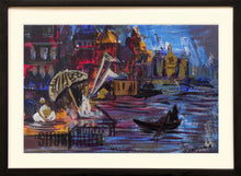 Load image into Gallery viewer, Painting of a ghat in Benares