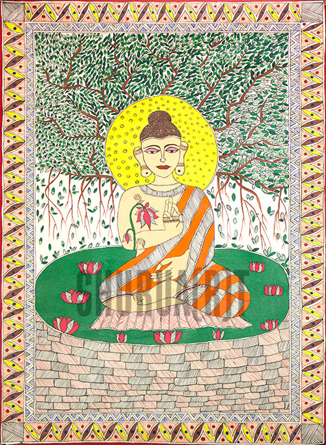 Gautam Buddha: Indian Miniature